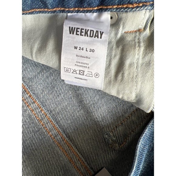Weekday Denim Bon Base Blue Jeans — W 24 x L30 - Picture 10 of 11